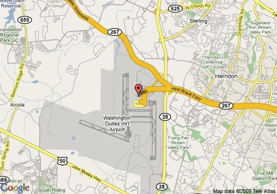 মানচিত্র dulles এলাকায়