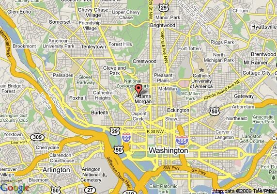 kalorama ওয়াশিংটন ডিসি মানচিত্র
