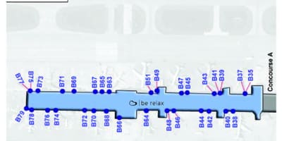 মানচিত্র dulles টার্মিনাল বি